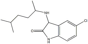 5-chloro-3-[(5-methylhexan-2-yl)amino]-2,3-dihydro-1H-indol-2-one 结构式