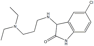 5-chloro-3-{[3-(diethylamino)propyl]amino}-2,3-dihydro-1H-indol-2-one 结构式