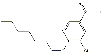 5-chloro-6-(heptyloxy)pyridine-3-carboxylic acid 结构式