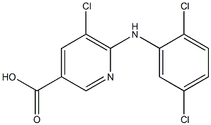 5-chloro-6-[(2,5-dichlorophenyl)amino]pyridine-3-carboxylic acid 结构式