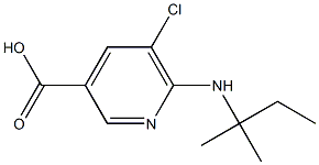 5-chloro-6-[(2-methylbutan-2-yl)amino]pyridine-3-carboxylic acid 结构式
