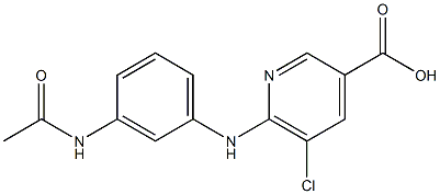 5-chloro-6-[(3-acetamidophenyl)amino]pyridine-3-carboxylic acid 结构式