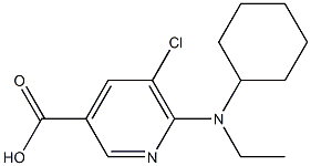 5-chloro-6-[cyclohexyl(ethyl)amino]pyridine-3-carboxylic acid 结构式