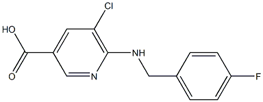5-chloro-6-{[(4-fluorophenyl)methyl]amino}pyridine-3-carboxylic acid 结构式