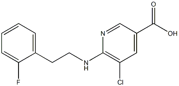 5-chloro-6-{[2-(2-fluorophenyl)ethyl]amino}pyridine-3-carboxylic acid 结构式