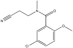 5-chloro-N-(2-cyanoethyl)-2-methoxy-N-methylbenzamide 结构式