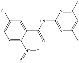 5-chloro-N-(4,6-dimethylpyrimidin-2-yl)-2-nitrobenzamide 结构式