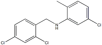 5-chloro-N-[(2,4-dichlorophenyl)methyl]-2-methylaniline 结构式