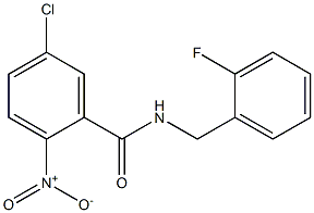 5-chloro-N-[(2-fluorophenyl)methyl]-2-nitrobenzamide 结构式