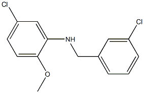 5-chloro-N-[(3-chlorophenyl)methyl]-2-methoxyaniline 结构式