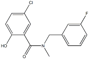 5-chloro-N-[(3-fluorophenyl)methyl]-2-hydroxy-N-methylbenzamide 结构式