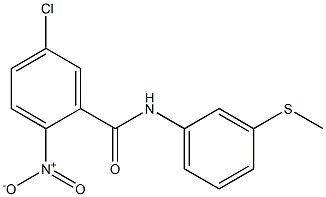 5-chloro-N-[3-(methylsulfanyl)phenyl]-2-nitrobenzamide 结构式