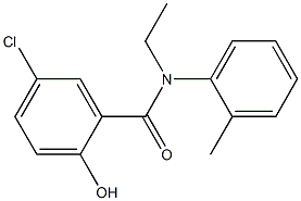 5-chloro-N-ethyl-2-hydroxy-N-(2-methylphenyl)benzamide 结构式