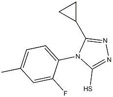 5-cyclopropyl-4-(2-fluoro-4-methylphenyl)-4H-1,2,4-triazole-3-thiol 结构式