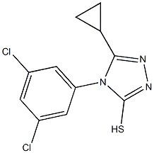 5-cyclopropyl-4-(3,5-dichlorophenyl)-4H-1,2,4-triazole-3-thiol 结构式