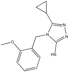 5-cyclopropyl-4-[(2-methoxyphenyl)methyl]-4H-1,2,4-triazole-3-thiol 结构式