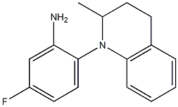 5-fluoro-2-(2-methyl-1,2,3,4-tetrahydroquinolin-1-yl)aniline 结构式