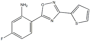 5-fluoro-2-[3-(thiophen-2-yl)-1,2,4-oxadiazol-5-yl]aniline 结构式