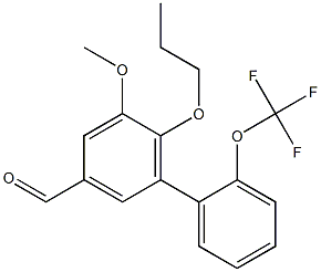 5-methoxy-6-propoxy-2'-(trifluoromethoxy)-1,1'-biphenyl-3-carbaldehyde 结构式