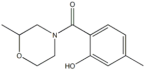 5-methyl-2-[(2-methylmorpholin-4-yl)carbonyl]phenol 结构式