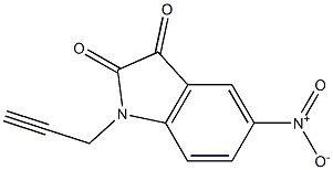 5-nitro-1-(prop-2-yn-1-yl)-2,3-dihydro-1H-indole-2,3-dione 结构式