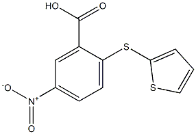 5-nitro-2-(thiophen-2-ylsulfanyl)benzoic acid 结构式