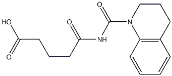 5-oxo-5-(1,2,3,4-tetrahydroquinolin-1-ylcarbonylamino)pentanoic acid 结构式