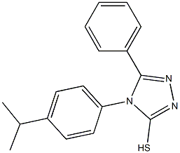 5-phenyl-4-[4-(propan-2-yl)phenyl]-4H-1,2,4-triazole-3-thiol 结构式