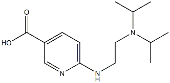 6-({2-[bis(propan-2-yl)amino]ethyl}amino)pyridine-3-carboxylic acid 结构式