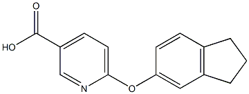 6-(2,3-dihydro-1H-inden-5-yloxy)pyridine-3-carboxylic acid 结构式