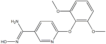 6-(2,6-dimethoxyphenoxy)-N'-hydroxypyridine-3-carboximidamide 结构式