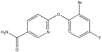 6-(2-bromo-4-fluorophenoxy)nicotinamide 结构式