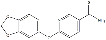 6-(2H-1,3-benzodioxol-5-yloxy)pyridine-3-carbothioamide 结构式