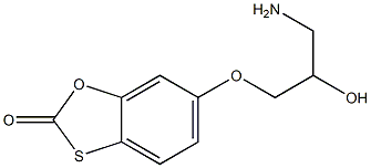 6-(3-amino-2-hydroxypropoxy)-2H-1,3-benzoxathiol-2-one 结构式