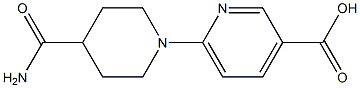 6-(4-carbamoylpiperidin-1-yl)pyridine-3-carboxylic acid 结构式