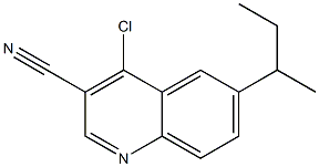 6-(butan-2-yl)-4-chloroquinoline-3-carbonitrile 结构式