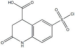 6-(chlorosulfonyl)-2-oxo-1,2,3,4-tetrahydroquinoline-4-carboxylic acid 结构式