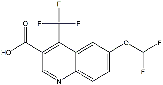 6-(difluoromethoxy)-4-(trifluoromethyl)quinoline-3-carboxylic acid 结构式