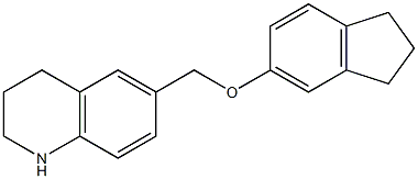 6-[(2,3-dihydro-1H-inden-5-yloxy)methyl]-1,2,3,4-tetrahydroquinoline 结构式