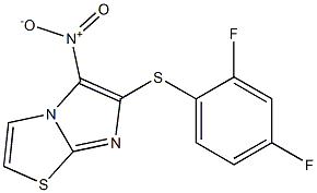 6-[(2,4-difluorophenyl)thio]-5-nitroimidazo[2,1-b][1,3]thiazole 结构式