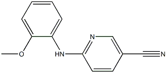 6-[(2-methoxyphenyl)amino]nicotinonitrile 结构式