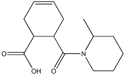 6-[(2-methylpiperidin-1-yl)carbonyl]cyclohex-3-ene-1-carboxylic acid 结构式