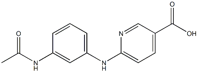 6-[(3-acetamidophenyl)amino]pyridine-3-carboxylic acid 结构式