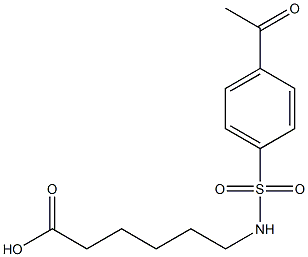 6-[(4-acetylbenzene)sulfonamido]hexanoic acid 结构式