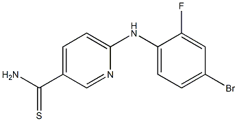 6-[(4-bromo-2-fluorophenyl)amino]pyridine-3-carbothioamide 结构式