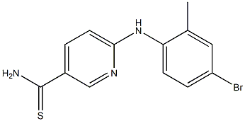 6-[(4-bromo-2-methylphenyl)amino]pyridine-3-carbothioamide 结构式