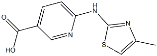 6-[(4-methyl-1,3-thiazol-2-yl)amino]pyridine-3-carboxylic acid 结构式
