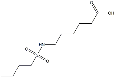 6-[(butylsulfonyl)amino]hexanoic acid 结构式