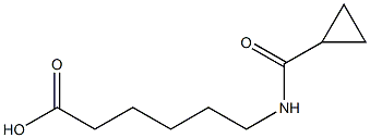 6-[(cyclopropylcarbonyl)amino]hexanoic acid 结构式