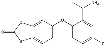 6-[2-(1-aminoethyl)-4-fluorophenoxy]-2H-1,3-benzoxathiol-2-one 结构式